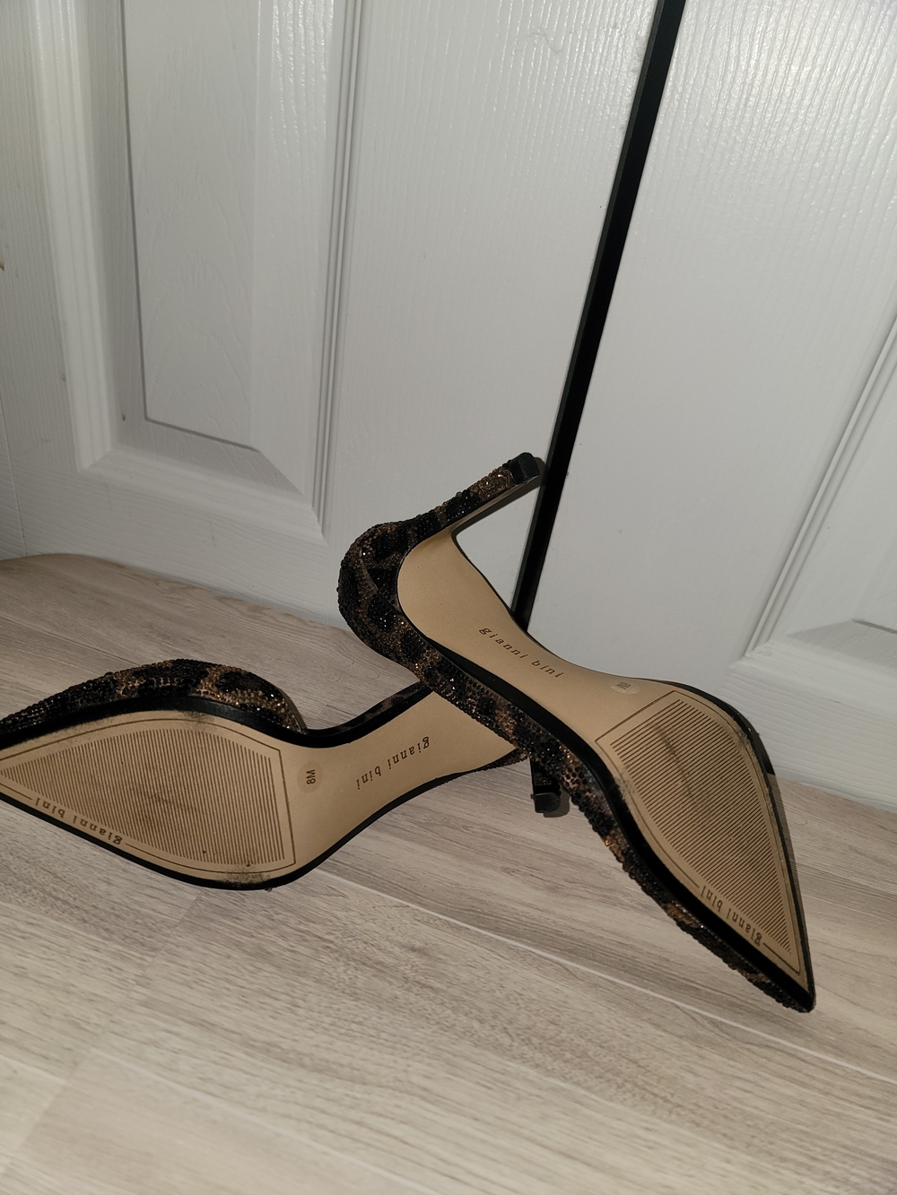 Gianni Bini Leopard Sequin Pointed Toe Pumps - Brown - Picture 5 of 6
